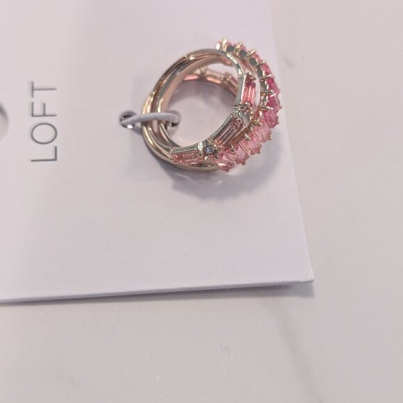 LOFT Crystal Baguette Ring Set - Picture 5 of 7